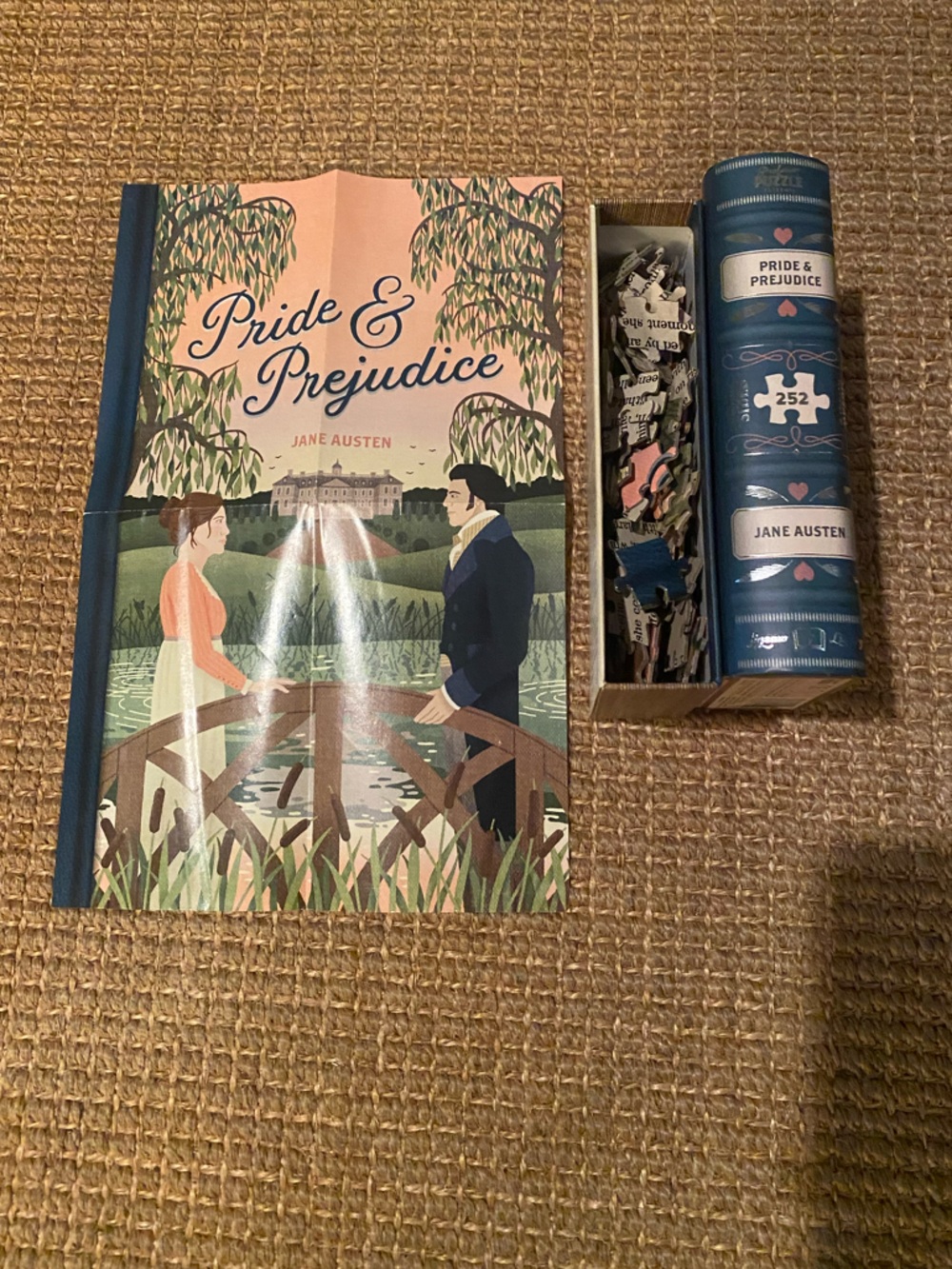 Professor puzzle Pink and Green Illustrated Jane Austen Puzzle Set